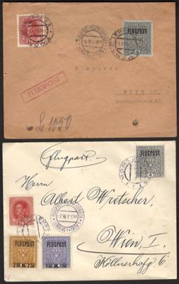 Poststück - Österr. - Partie Flugpost 1918 - Lemberg - Wien vom 1.6., - Francobolli e cartoline