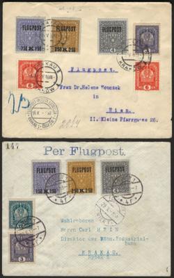 Poststück - Österr. - Partie Flugpost - Stamps and postcards