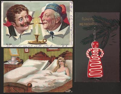 Poststück - Partie Motivkarten u.a. mit Frauen etc., - Briefmarken und Ansichtskarten