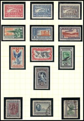 .gestempelt/**/* - Sammlung Griechenland ca. 1896/1988 u.a. mit Nr. 427/46 **, - Stamps and postcards