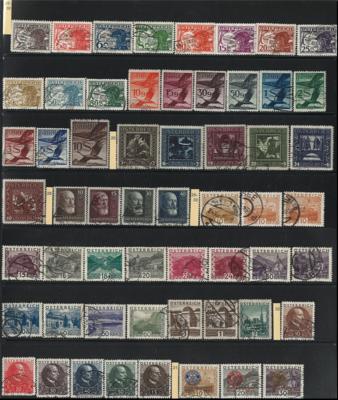 .gestempelt/*/** - Sammlung Österr. 1850/2001 (weit überwiegend gestempelt) mit Schwerpunkt I. Rep., - Stamps and postcards