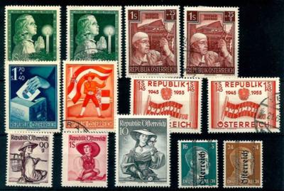 **/gestempelt - Sammlung Österr. ab 1945, - Briefmarken und Ansichtskarten