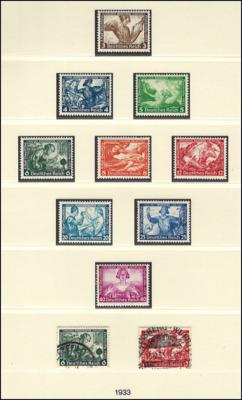 **/*/(*)/gestempelt - Saubere Sammlung D.Reich 1933/1937 - tls. ** und gestempelt gesammelt, - Briefmarken und Ansichtskarten