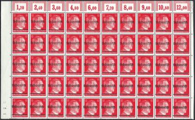 ** - Österr. 1945 - Lokalausgabe Scheibbs - 12 Pfg. Type I in Einheit zu 50 Stück, - Briefmarken und Ansichtskarten