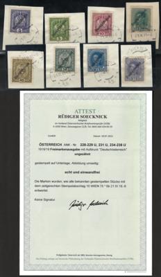 Briefstück - Österr. Nr. 228U/29U, - Francobolli e cartoline