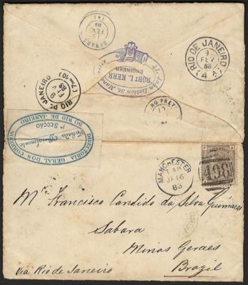 Poststück - Brasilien - Brief ab Manchester - Známky a pohlednice