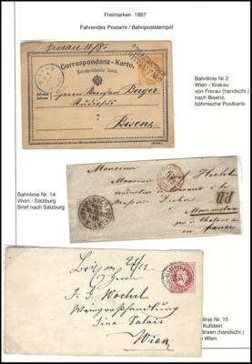 Poststück/Briefstück - Österr. Ausg. 1867 - Partie - Francobolli e cartoline