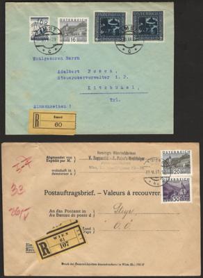 Poststück/Briefstück - Partie Poststücke Österr. I. Rep. u.a. mit Postauftragsbrief aus Wien 1931, - Stamps and postcards
