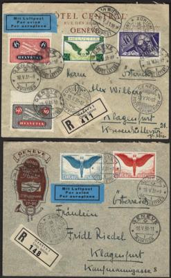 Poststück/Briefstück - Partie Poststücke Schweiz u.a. mit Flugpost, - Známky a pohlednice
