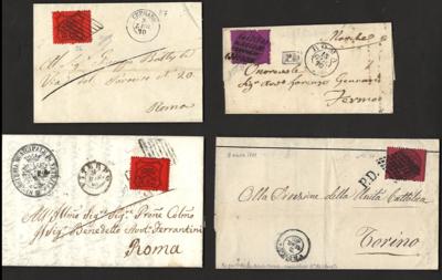 Poststück - Kirchenstaat + 1868/70 - 11 div. Briefe bzw. Brftle. meist frank. mit 10 Cent. (4 Stück und 2 Paare), - Známky a pohlednice