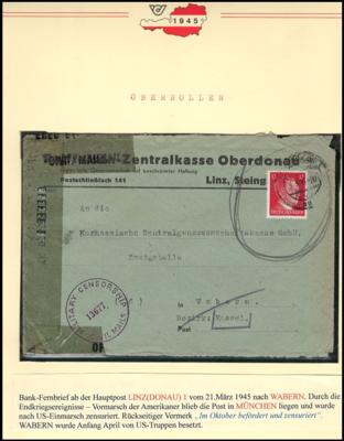 Poststück - Linz 1945 - über 25 Belege, - Známky a pohlednice