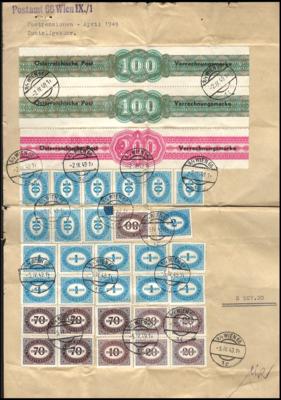 Poststück - Österr. 1949 - 2 Zustellgebühren - Briefmarken und Ansichtskarten
