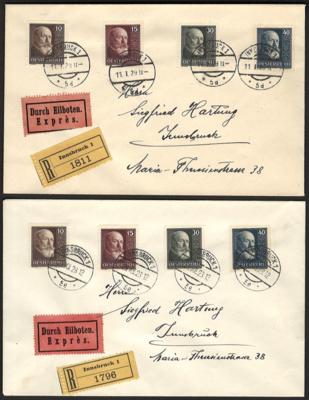 Poststück - Österr. I. Rep. - 6 Reko -Express Satzbriefe mit Hainisch - Frankatur innerhalb Innsbrucks, - Briefmarken und Ansichtskarten