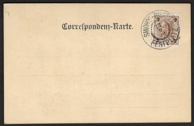 Poststück - Österr. Monarchie - Sonderstempel "Sandhof - Passeier - Festplatz" aus 1899auf ungelaufener AK, - Známky a pohlednice