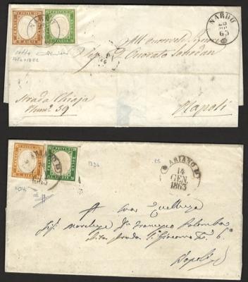 Poststück - Sardinien 1863 - 6 Briefe - Briefmarken und Ansichtskarten