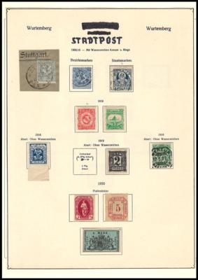 */Briefstück - Deutschland - kl. Partie private Stadtpostmarken, - Známky a pohlednice