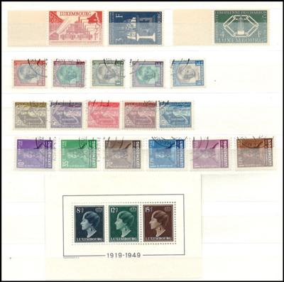 **/gestempelt - Partie postfrische Ware Luxemburg ca. 1969/1992, - Briefmarken und Ansichtskarten