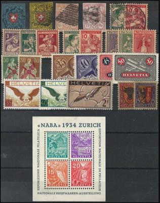 .gestempelt/*/**/(*) - Partie Schweiz ab 1850, - Briefmarken und Ansichtskarten