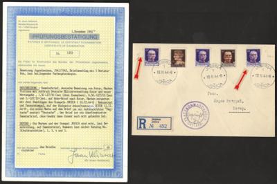 Poststück - D. Bes. Kotor - Nr. 1 + 4 + 3 (3), - Stamps and postcards