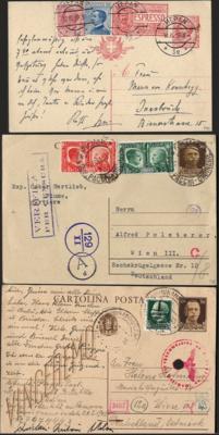 Poststück - Interessante Sammlung Italien Postkarten (Ganzsachen) 1876/1943 - (P1/P101) und einige Kartenbriefe (K1/ K5), - Briefmarken und Ansichtskarten