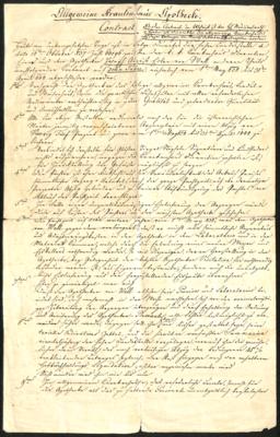 Poststück - Österr. Monarchie 1837 - Contract über 10 Jahre bezügl. Allgemeine Krankenhaus Apotheke, - Stamps and postcards