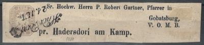 Poststück - Österr. Nr. 29 mit L2 "Hadersdorf/24. JUL" auf Schleife, - Francobolli e cartoline