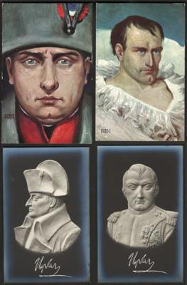 Poststück - Partie Motivkarten "Napoleon", - Stamps and postcards