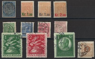 */gestempelt - Alte Sammlung Norwegen ab 1855 und Schweden ab 1855, - Stamps and postcards