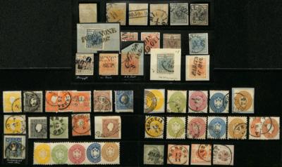 .gestempelt/*/(*)/Briefstück - Sammlung Lombardei u.a. mit etwas Plattenf., - Briefmarken und Ansichtskarten