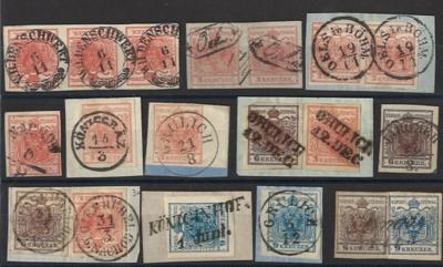 .gestempelt/Briefstück - Sehr reichh. Sammlung Abstempelungen Böhmen/M., - Briefmarken und Ansichtskarten