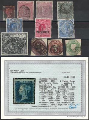 .gestempelt/*/** - Großbrit. - Sammlung  1840/1970 inkl. Auslandspostämter, - Briefmarken und Ansichtskarten