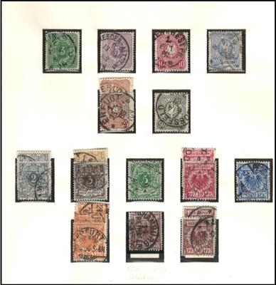 .gestempelt/*/** - Kl. Sammlung D.Reich Ausg. 1872/1945 mit Flugpost u. Dienstm., - Briefmarken und Ansichtskarten