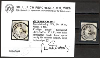 .gestempelt - Österr. Nr. 23 violett, - Stamps and postcards