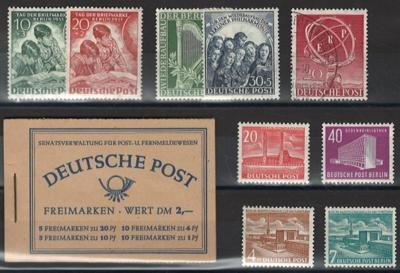 **/*/gestempelt - Partie Berlin ab 1948u.a. mit Markenheftchen (MH) Nr. 2 **, - Stamps and postcards