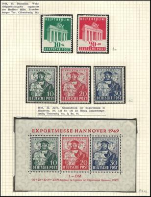 **/*/gestempelt - Partie Nachkriegsdeutschland mit Bizone - BRD - Berlin etc., - Stamps and postcards