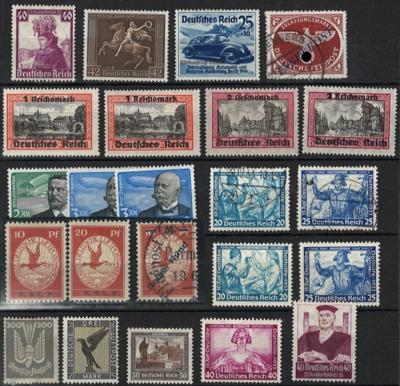 .gestempelt/*/(*) - Sammlung D.Reich 1872/1945 mit Block Nr. 1 *, - Stamps and postcards