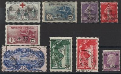 .gestempelt/*/** - Sammlung Frankreich ca. 1871/1995, - Stamps and postcards