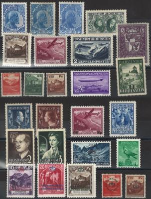 */**/(*)/gestempelt - Sammlung Liechtenstein ca. 1912/1996, - Briefmarken und Ansichtskarten