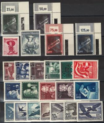 **/*/gestempelt - Sammlung Österr. ab 1945 mit Dubl. ab Monarchie, - Stamps and postcards
