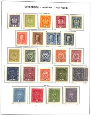 **/* - Kl. Sammlung Österr. Ausg. 1867/1918 mit Portom., - Briefmarken und Ansichtskarten