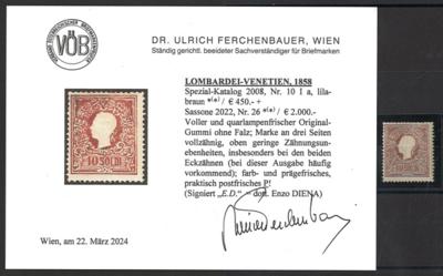 * - Lombardei Nr. 10Ia braun, - Briefmarken und Ansichtskarten