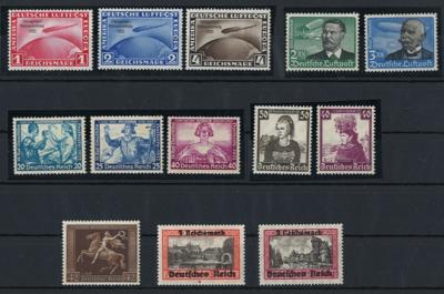 **/*/(*) - Sammlung D.Reich 1933/1945 u.a. mit Bl. Nr. 2 (Nothilfe 1933), - Briefmarken und Ansichtskarten