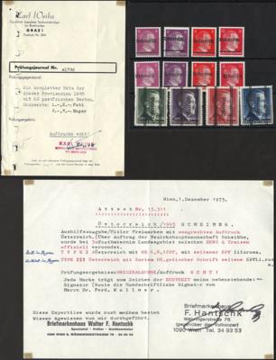 ** - Sammlung Österr. ca. 1945/2001 u.a. mit Grazer, - Briefmarken und Ansichtskarten