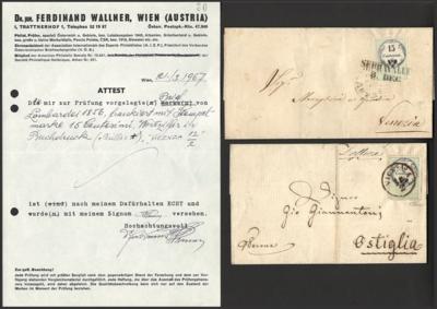 Briefstück - Lombardei - 2 Faltbriefhüllen je mit 15 Centesimi - Fiskalmarke frankiert, - Stamps and postcards