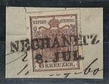 Briefstück - Österr. Nr. 4HI mit Langstpl. NECHANITZ Müller 100 P., - Francobolli e cartoline