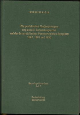 Literatur - W. Klein: "Die postalischen Abstempelungen und andere Entwertungsarten...." Band 1 und 2, - Stamps and postcards