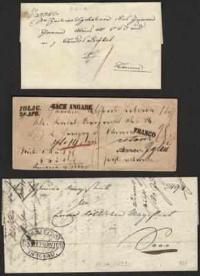 Poststück - Außergewöhnlich reichh. Sammlung IGLAU österr. Vorphilatelie u. ex offo, - Stamps and postcards