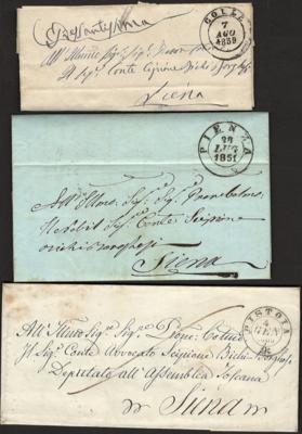 Poststück - Itaien - Partie markenlose Post meist 1850er, - Známky a pohlednice