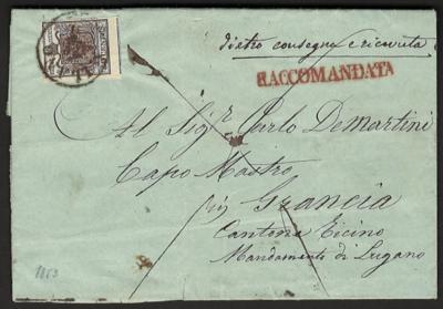 Poststück - Lombardei - Nr. 4HI auf - Stamps and postcards