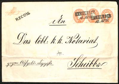 Poststück - Österr. Ausg. 1861 - L2 "KEMELBACH/16. APR." - Stamps and postcards